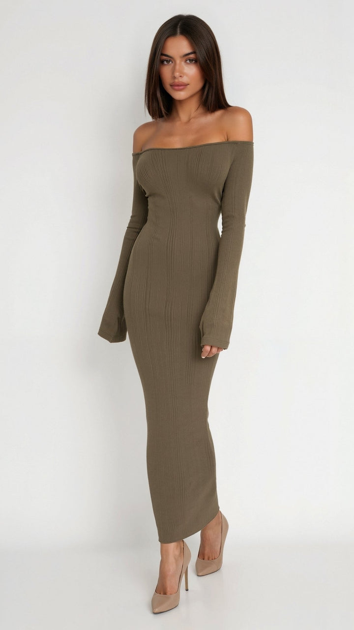 Alice Elegant Off-Shoulder Maxi Dress