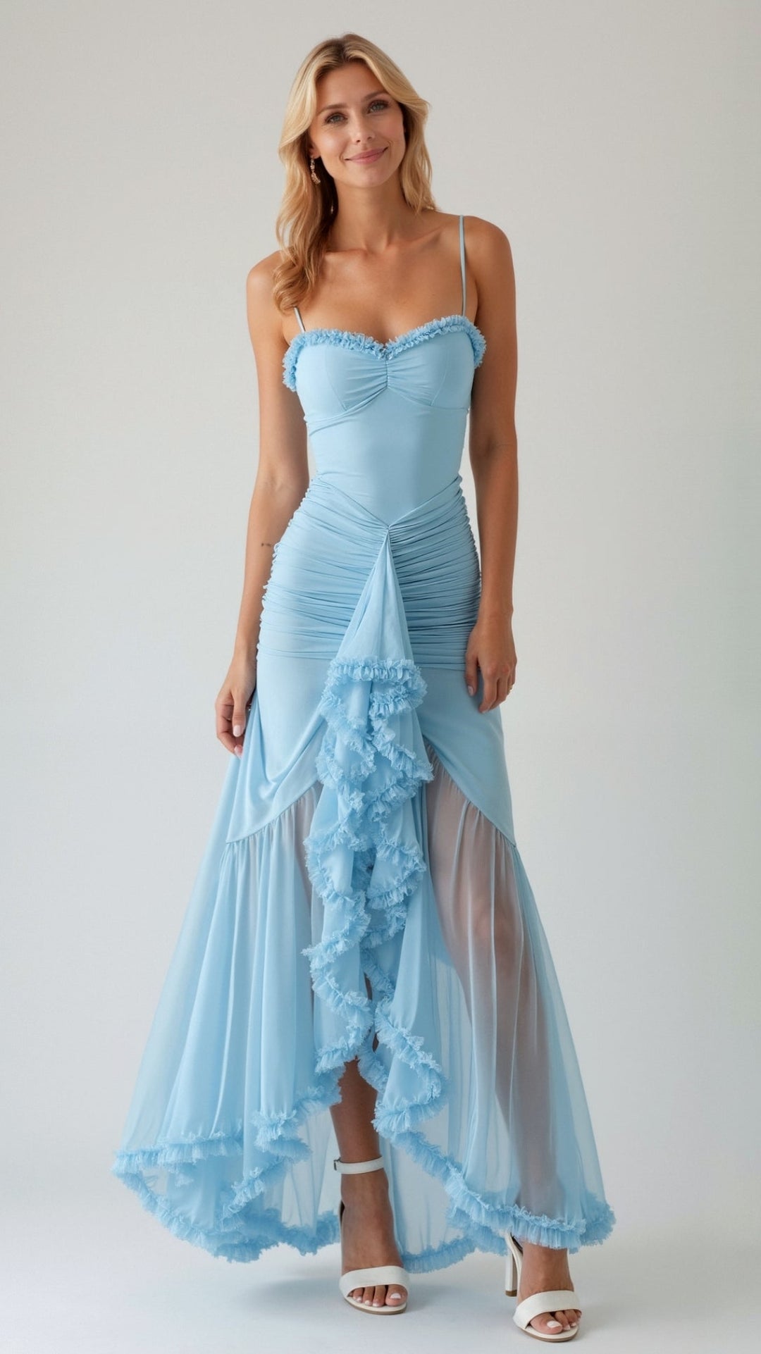 Edith Elegant Sweetheart Maxi Dress