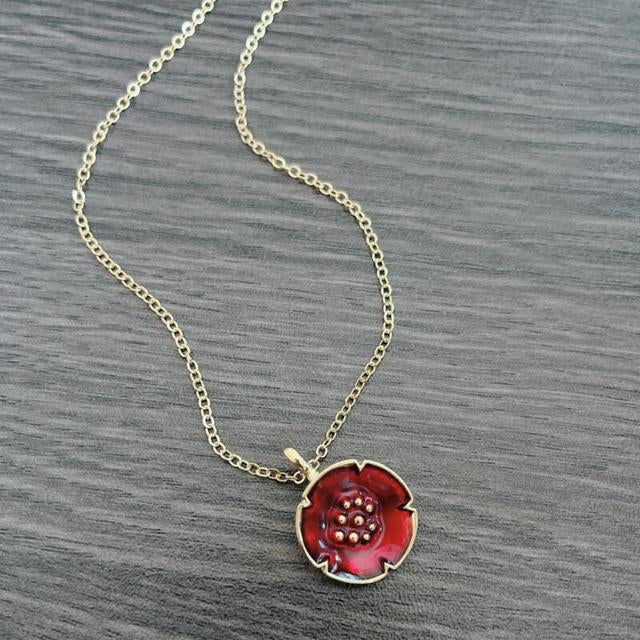 Vintage Red Gold Choker