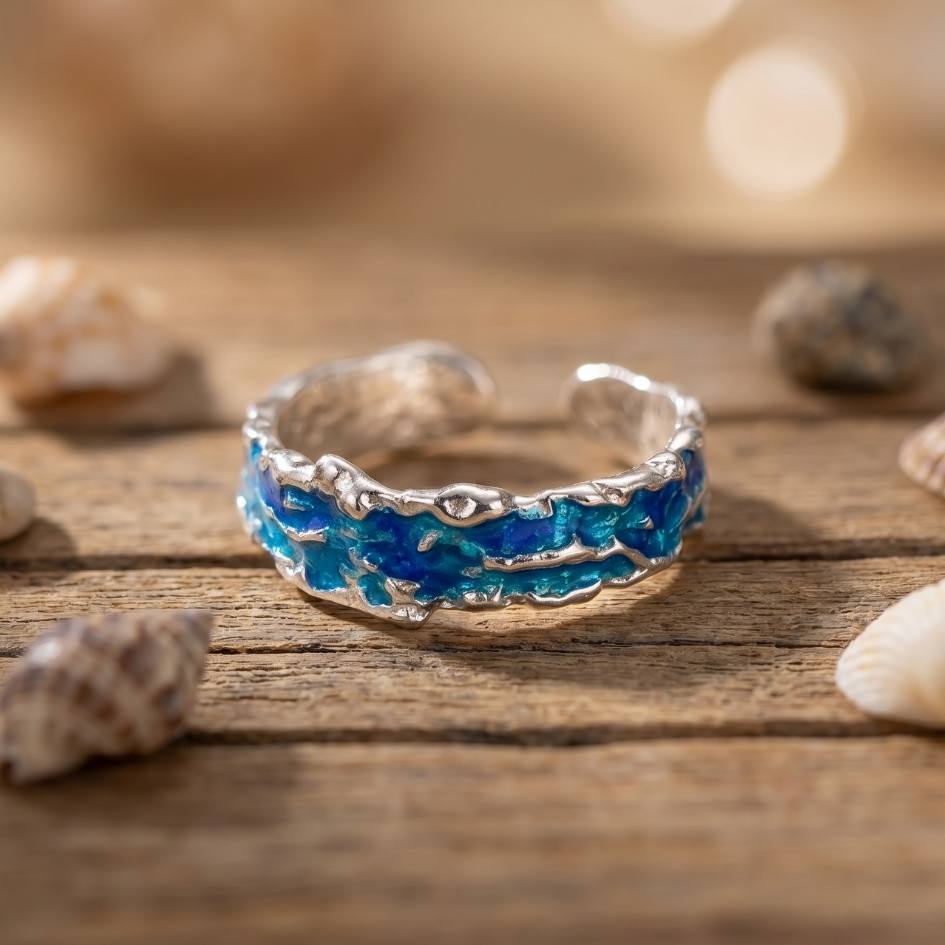 Nerissa Silver Wave Necklace