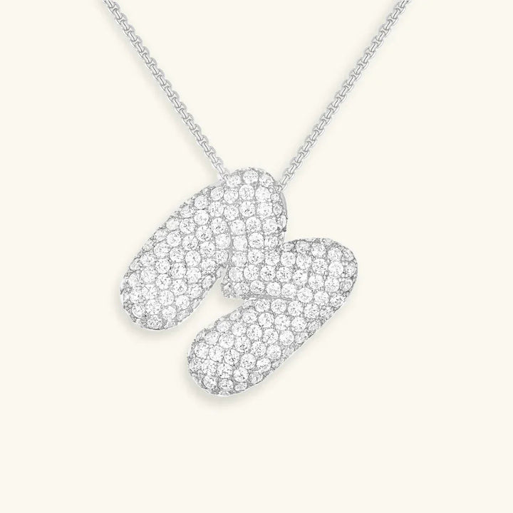 Initial Bubble Diamond Necklace