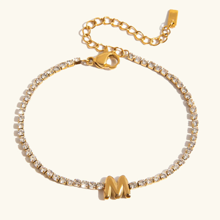 Chic Gold Bubble Letter Bracelet