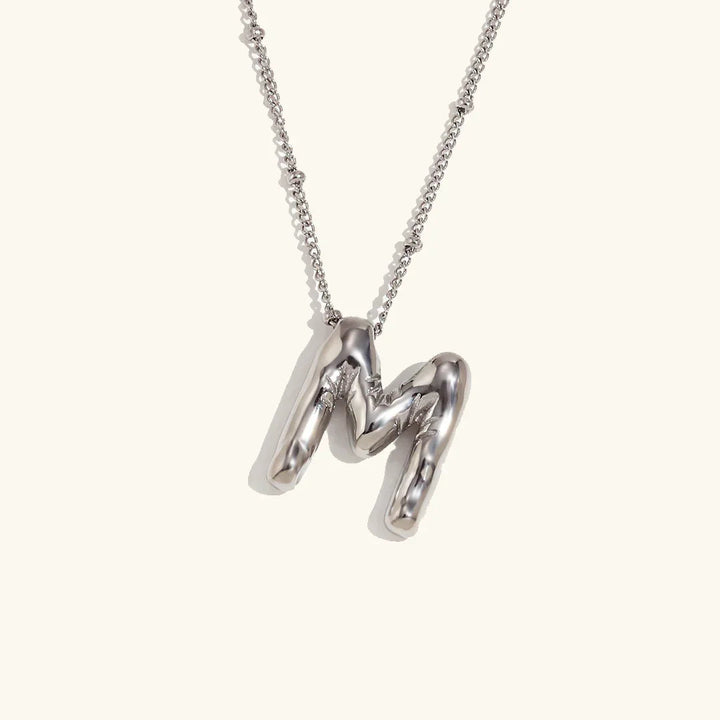 Balloon Initial Gold Necklace