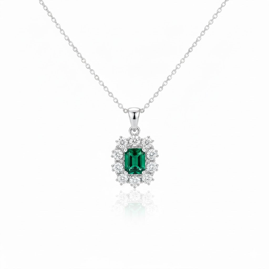 Serena Emerald Pendant Necklace