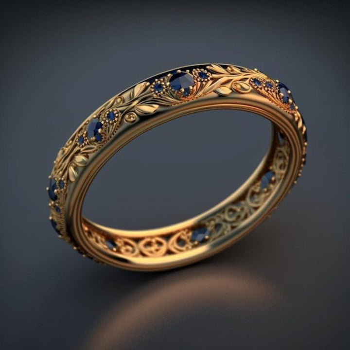 Stunning Blue Zirconia Exotic Ring