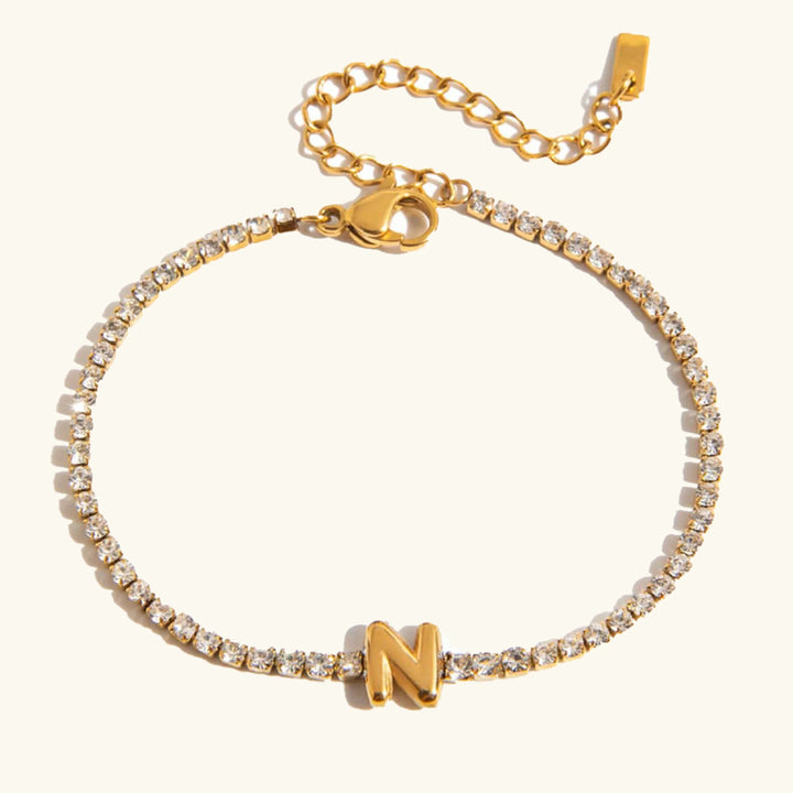 Chic Gold Bubble Letter Bracelet