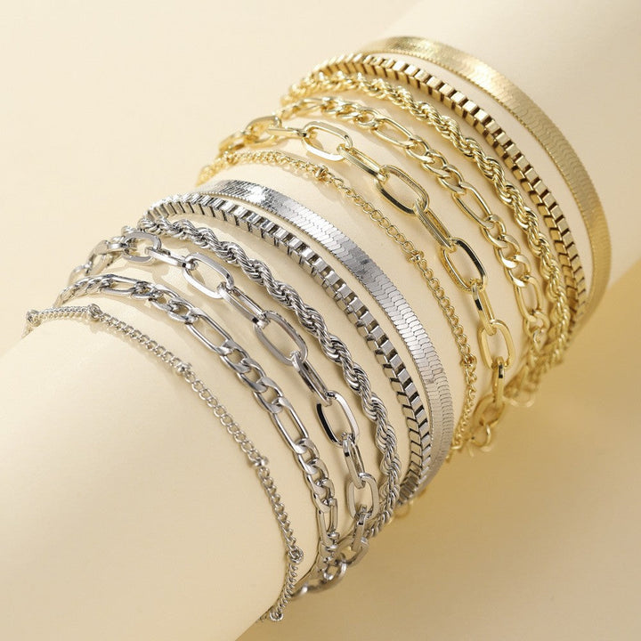 Elegant Gold Bracelet Set