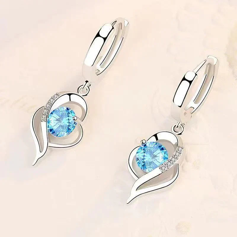 Eclipse Heart Stud Earrings
