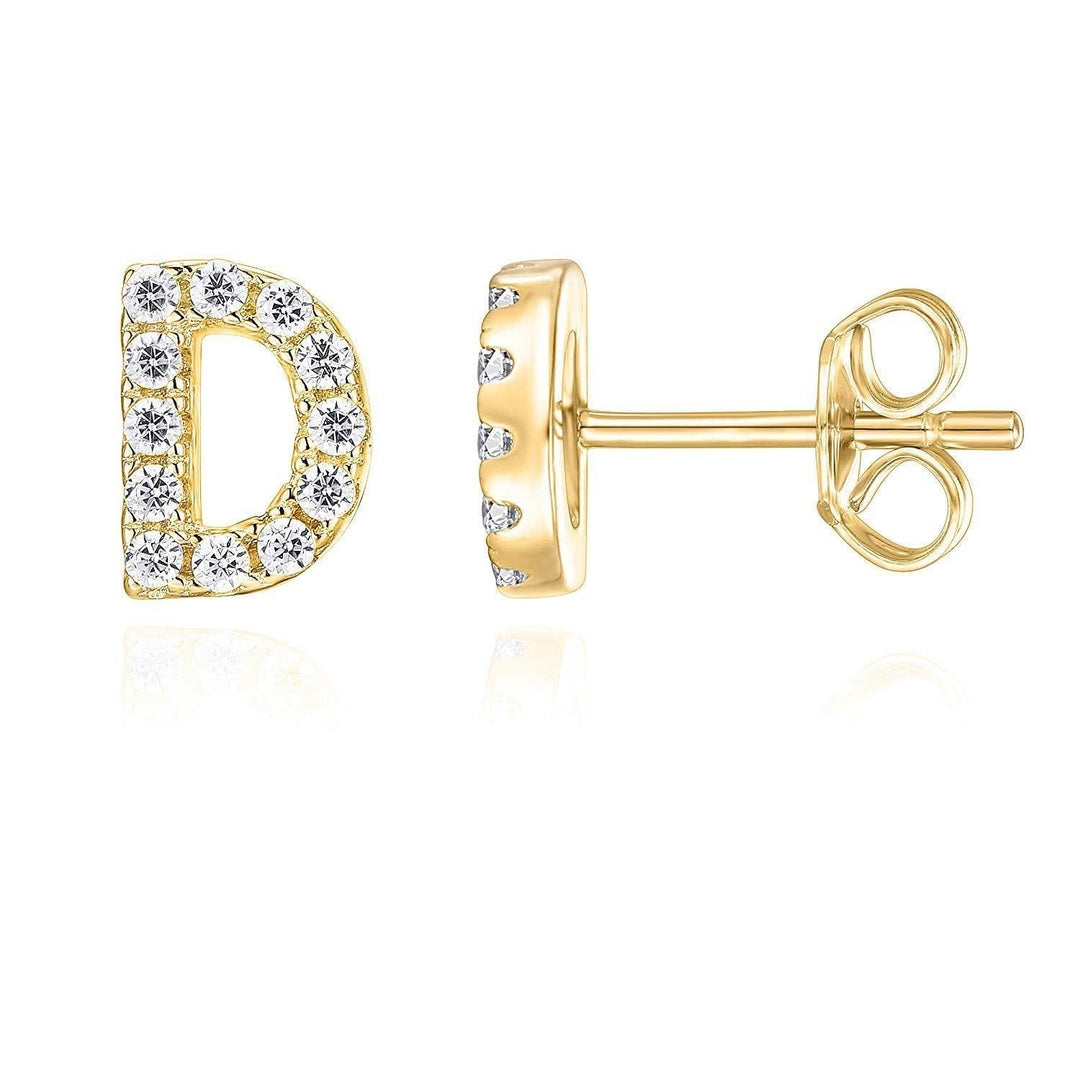 Personalized Gold Initial Earrings