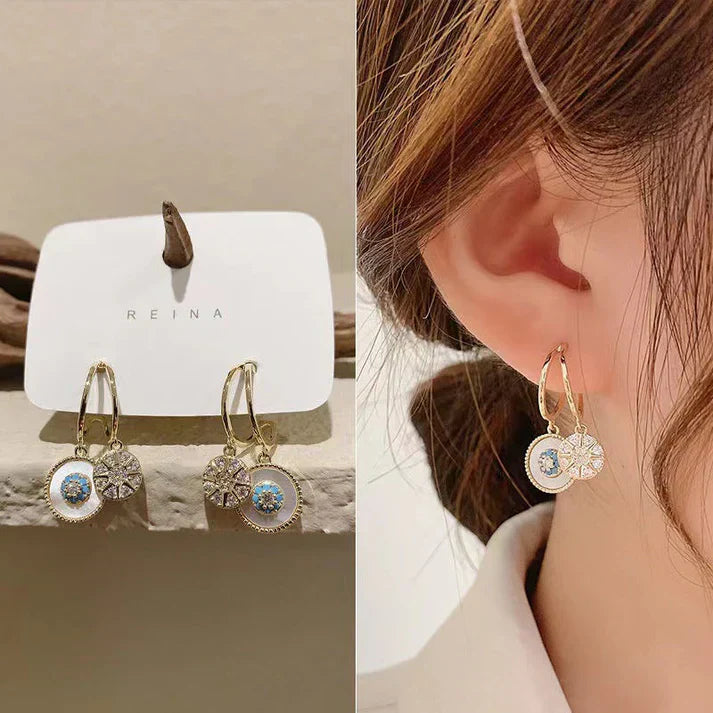 Radiant Kaleidoscope Gold Earrings