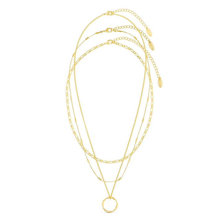 Gold Three-Twist Necklace