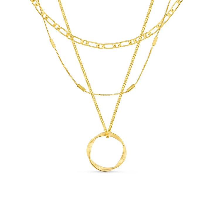 Gold Three-Twist Necklace
