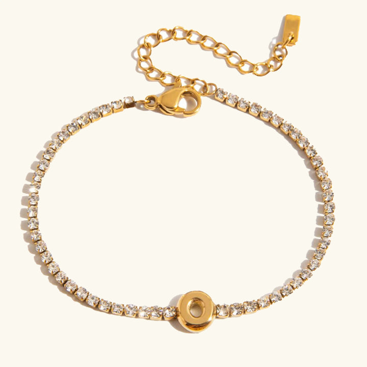 Chic Gold Bubble Letter Bracelet