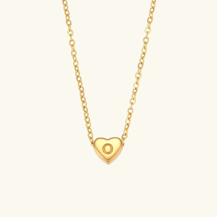 Heart Initial Gold Necklace