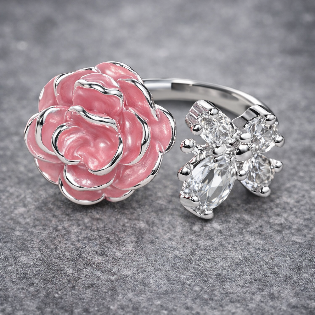 Vintage Floral Silver Ring