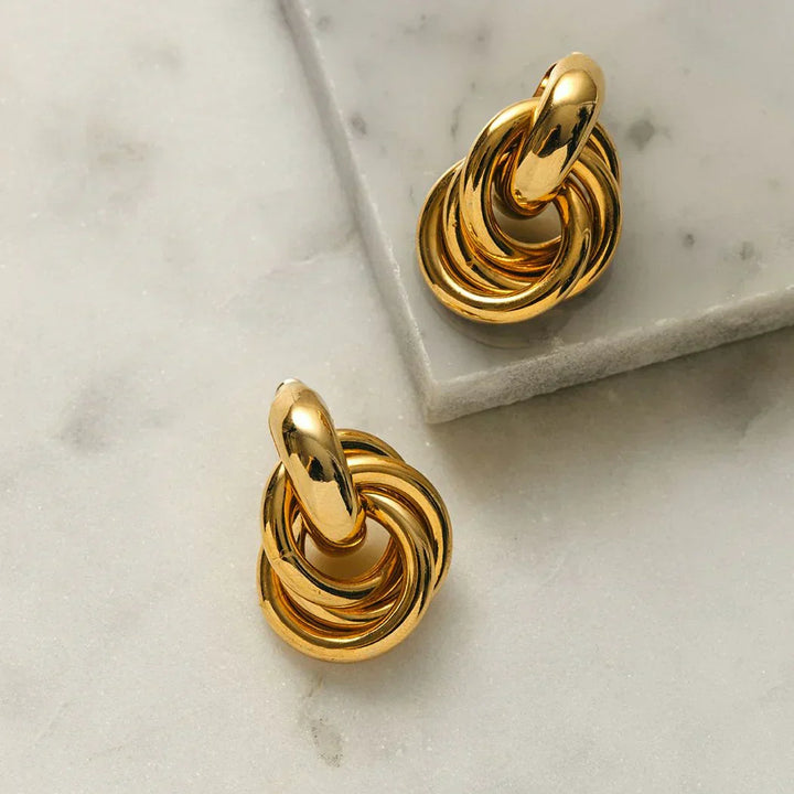 Gold Intertwined Earrings