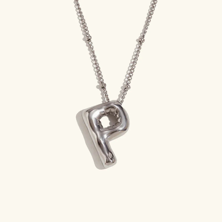 Balloon Initial Gold Necklace