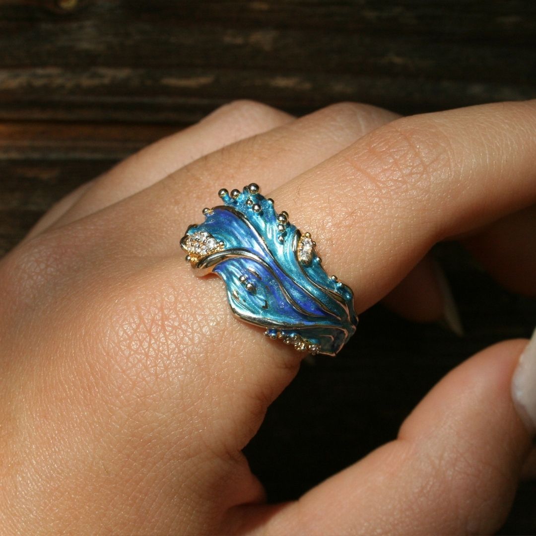 Adjustable Ancient Wave Ring