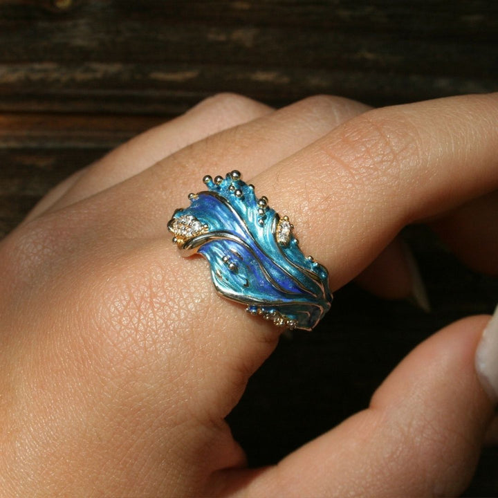 Adjustable Ancient Wave Ring