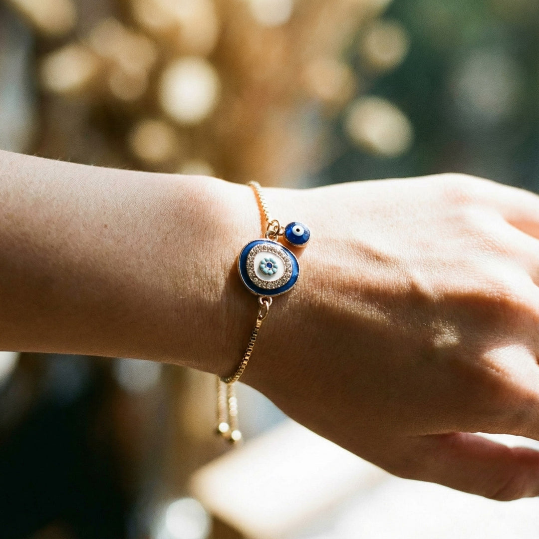 Elegant Greek Evil Eye Bracelet