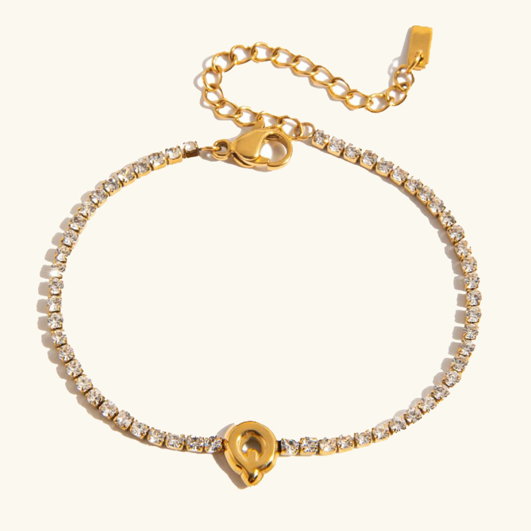Chic Gold Bubble Letter Bracelet