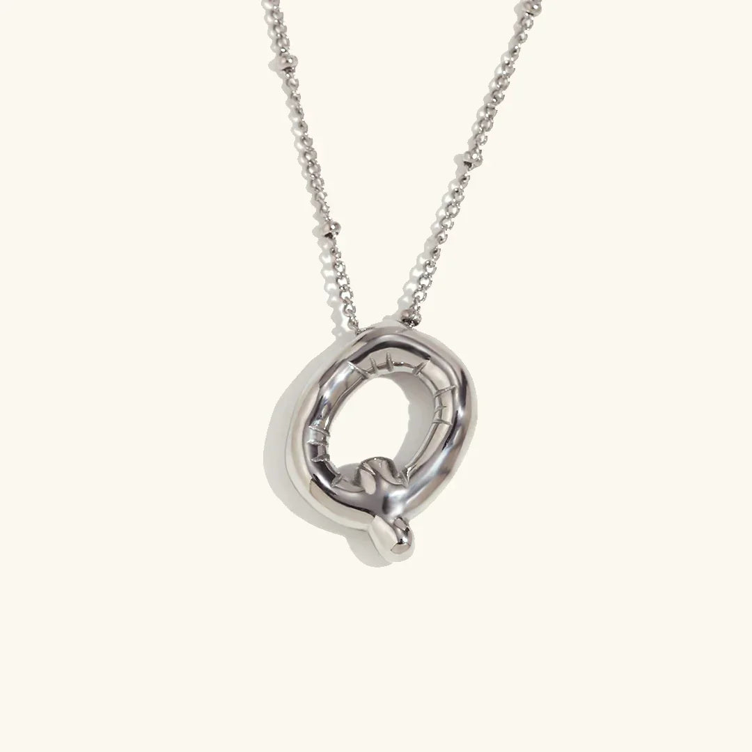Balloon Initial Gold Necklace