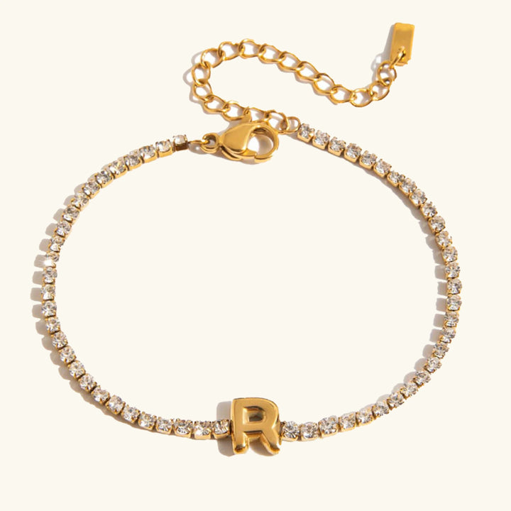 Chic Gold Bubble Letter Bracelet