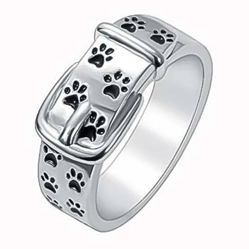 Chic Dog-Inspired Collar Ring