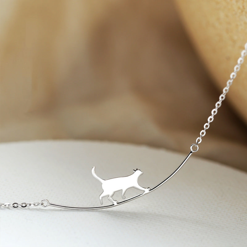 Silver Climbing Cat Collar