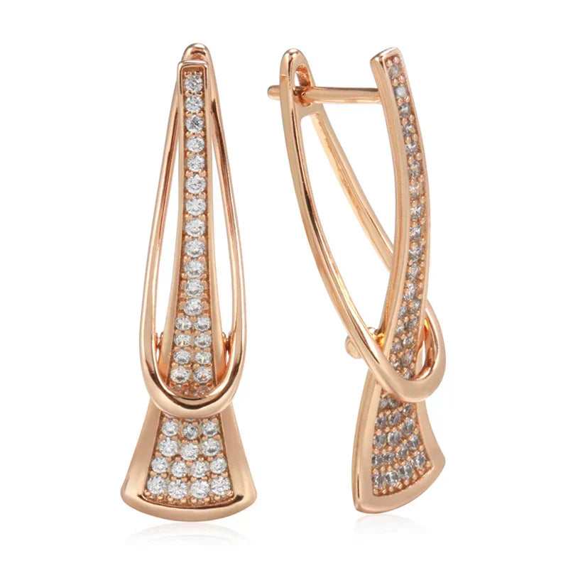 Gold Radiant Crystal Earrings