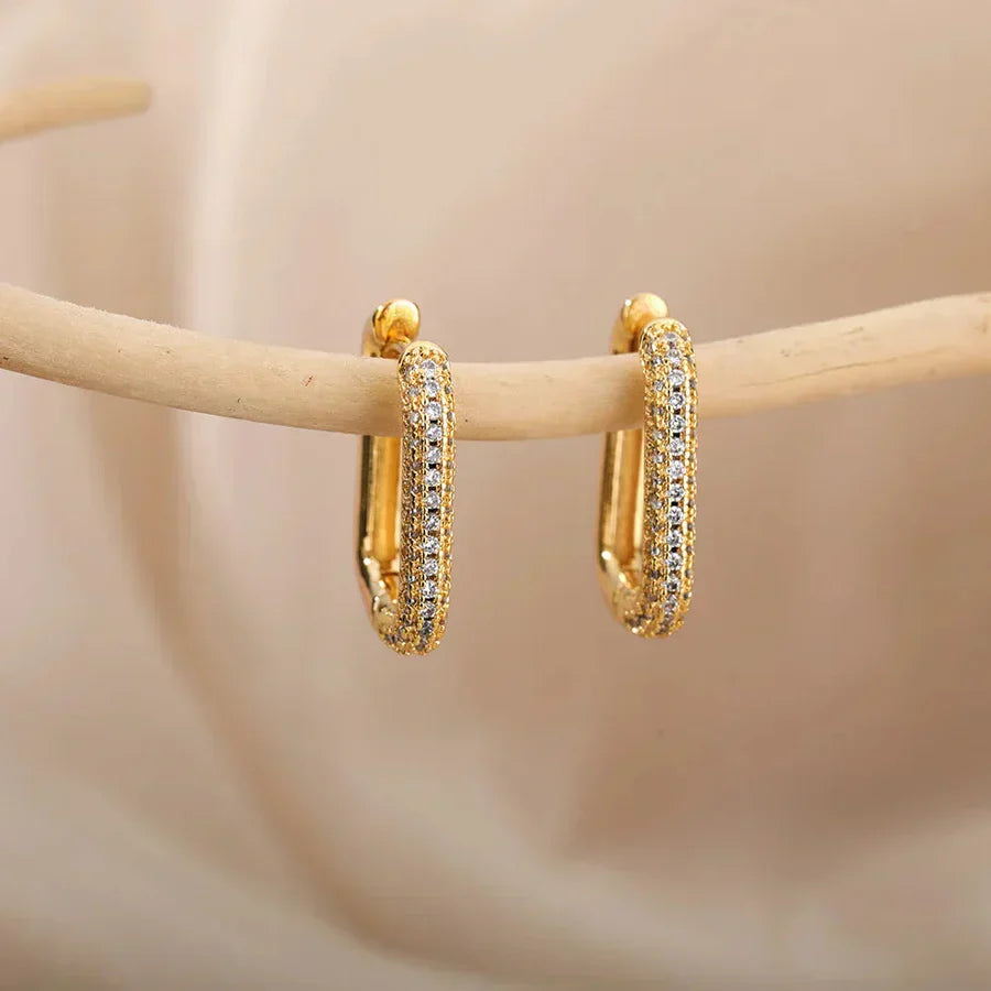 Valerie Square & Circle Earrings