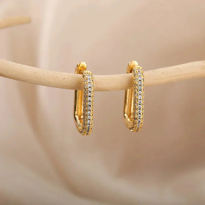 Valerie Square & Circle Earrings