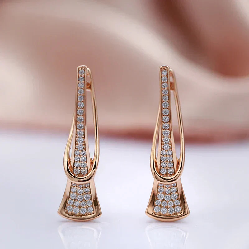 Gold Radiant Crystal Earrings