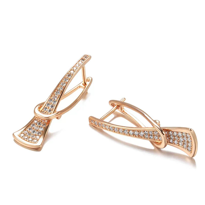 Gold Radiant Crystal Earrings
