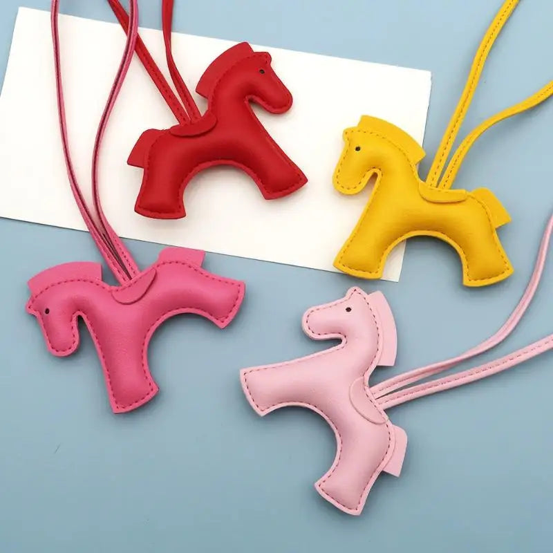 Handcrafted Leather Horse Keychain