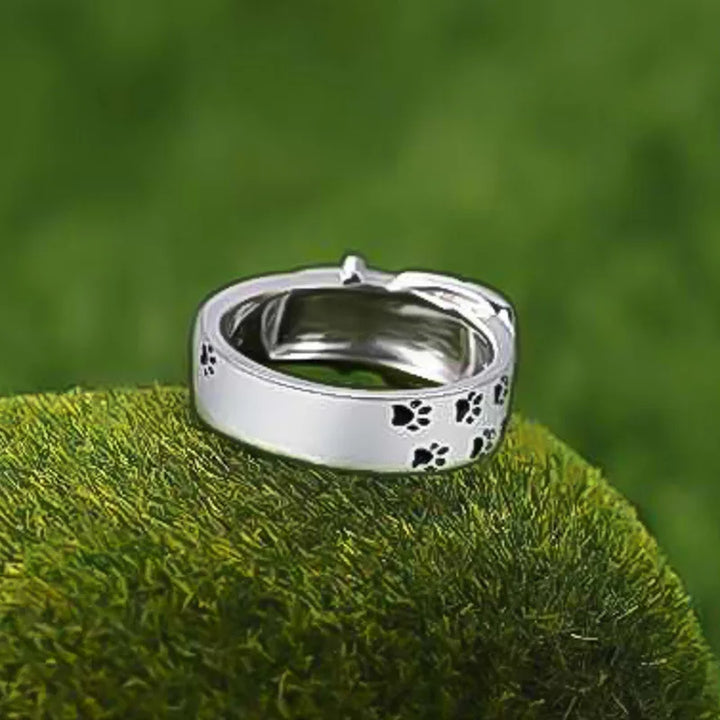 Chic Dog-Inspired Collar Ring