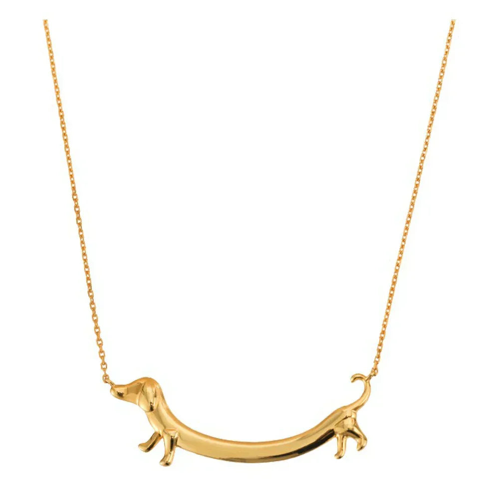 Gold Dachshund Dog Collar