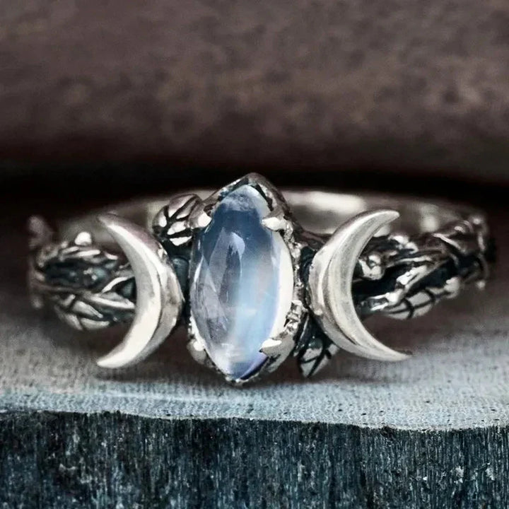 Moonstone Ring" can be rewritten as "Lustrous Moonstone Ring.