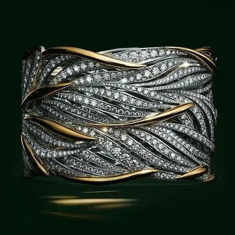 Alice Gold and Crystal Ring