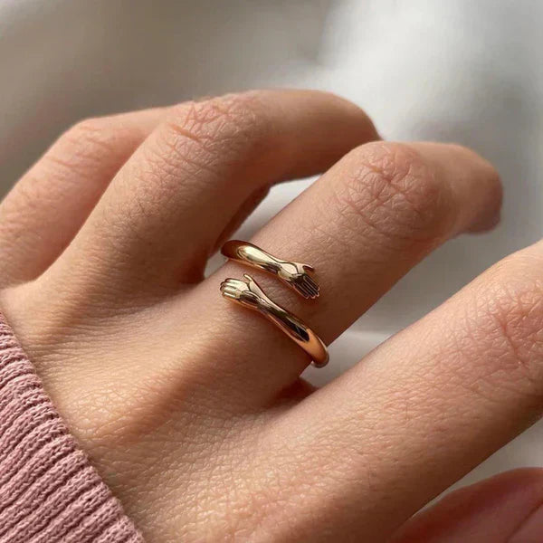 Adjustable Heart Hug Ring