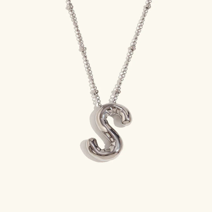 Balloon Initial Gold Necklace