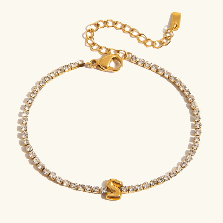 Chic Gold Bubble Letter Bracelet