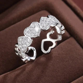 Crystal Heart Ring