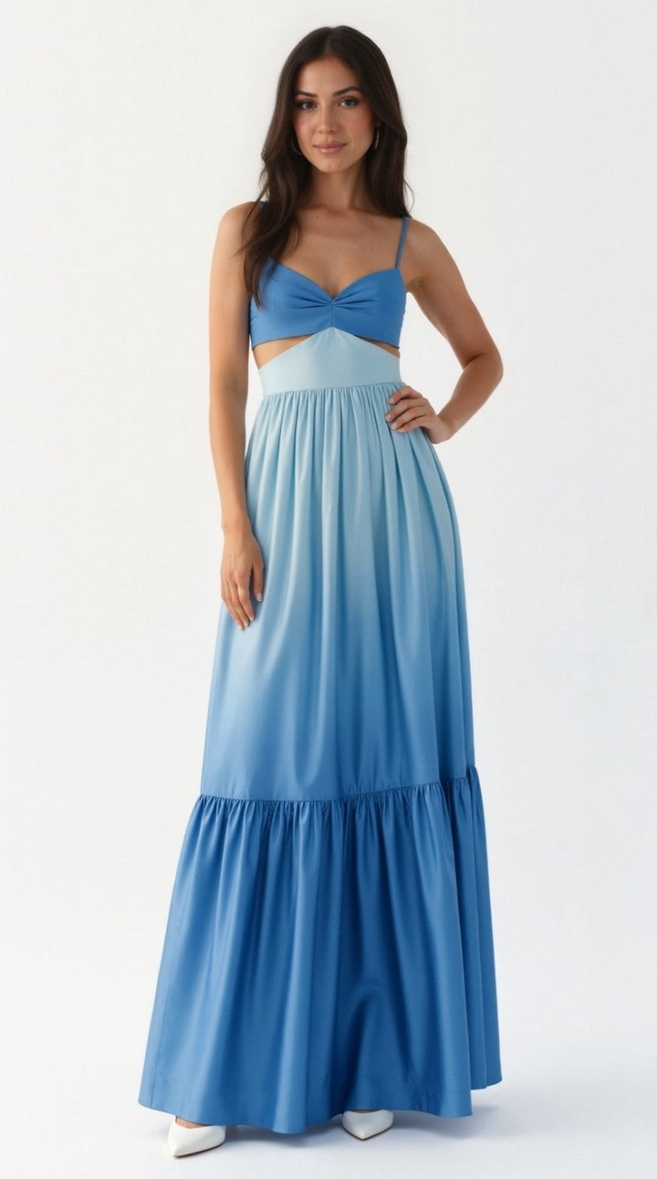 Samantha Halter Cutout Maxi Dress