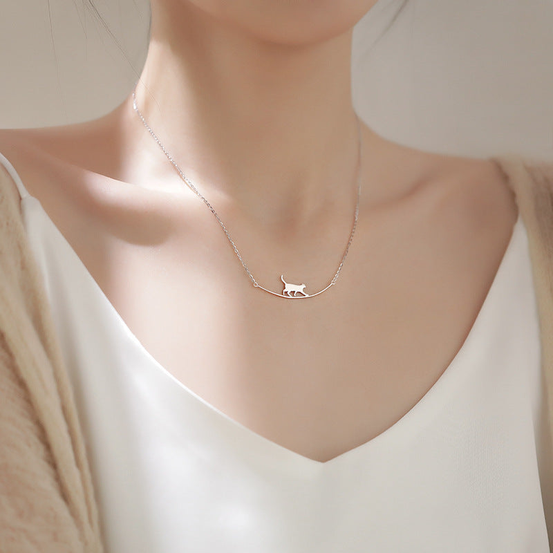 Silver Climbing Cat Collar