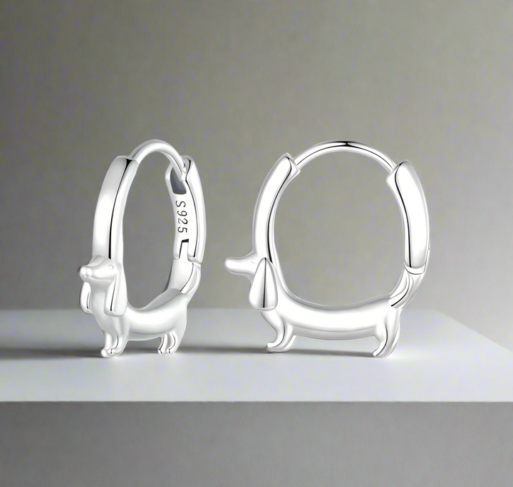 Dachshund Horseshoe Earrings