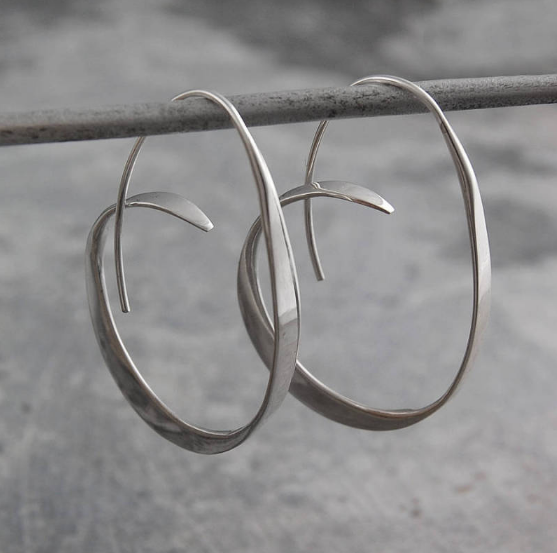 Statement Spiral Circle Earrings