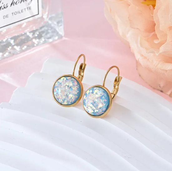 Starry Sequin Stainless Steel Earrings