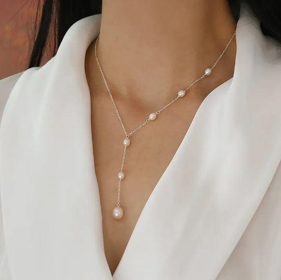 Freshwater Pearl Silver Necklace