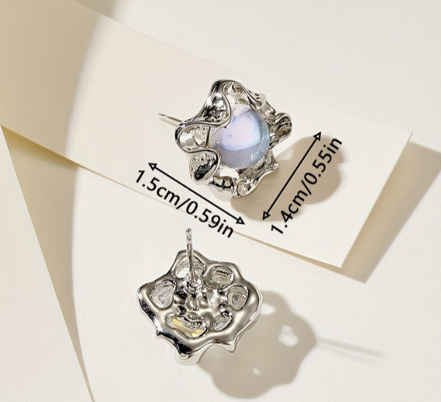 Radiant Full Moon Earrings